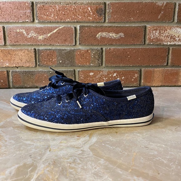 Kate Spade Keds Blue Glitter Sneaker - Picture 6 of 14
